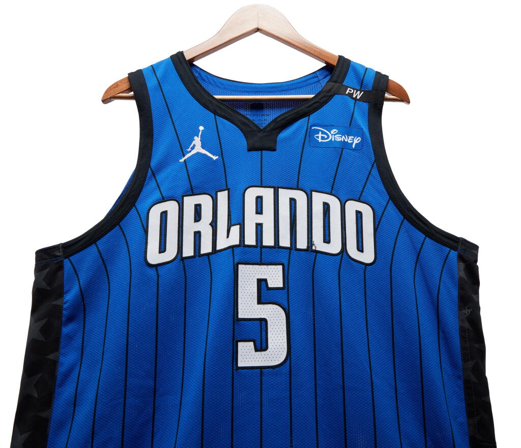 View full screen - View 1 of Lot 86. Paolo Banchero Orlando Magic 2024-2025 Game Worn Statement Edition Jersey .
