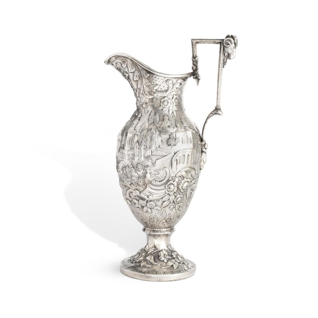 View full screen - View 1 of Lot 127. An American Silver Pitcher, S. Kirk & Son, Baltimore, 1846-1861.