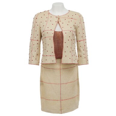 View full screen - View 1 of Lot 96. By Karl Lagerfeld Three-piece Ensemble, Cruise 2000 Collection.