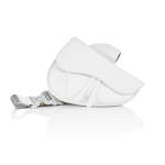 White Saddle Bag in Calfskin Leather, 2019