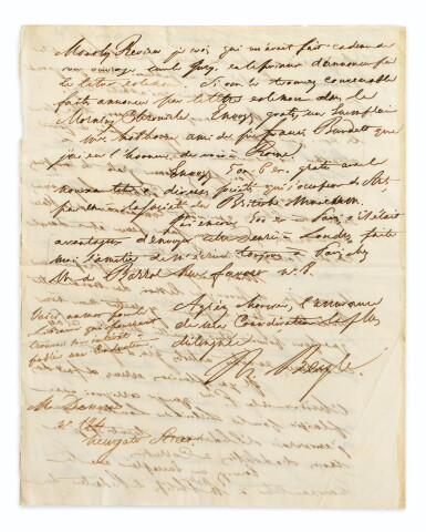 View full screen - View 1 of Lot 170. Histoire de la peinture en Italie, 1817. EO. exemplaire annoté par F. Faure + une lettre de Stendhal.