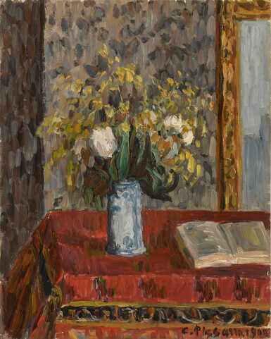 View full screen - View 1 of Lot 12. Vase de fleurs, tulipes et genêts.