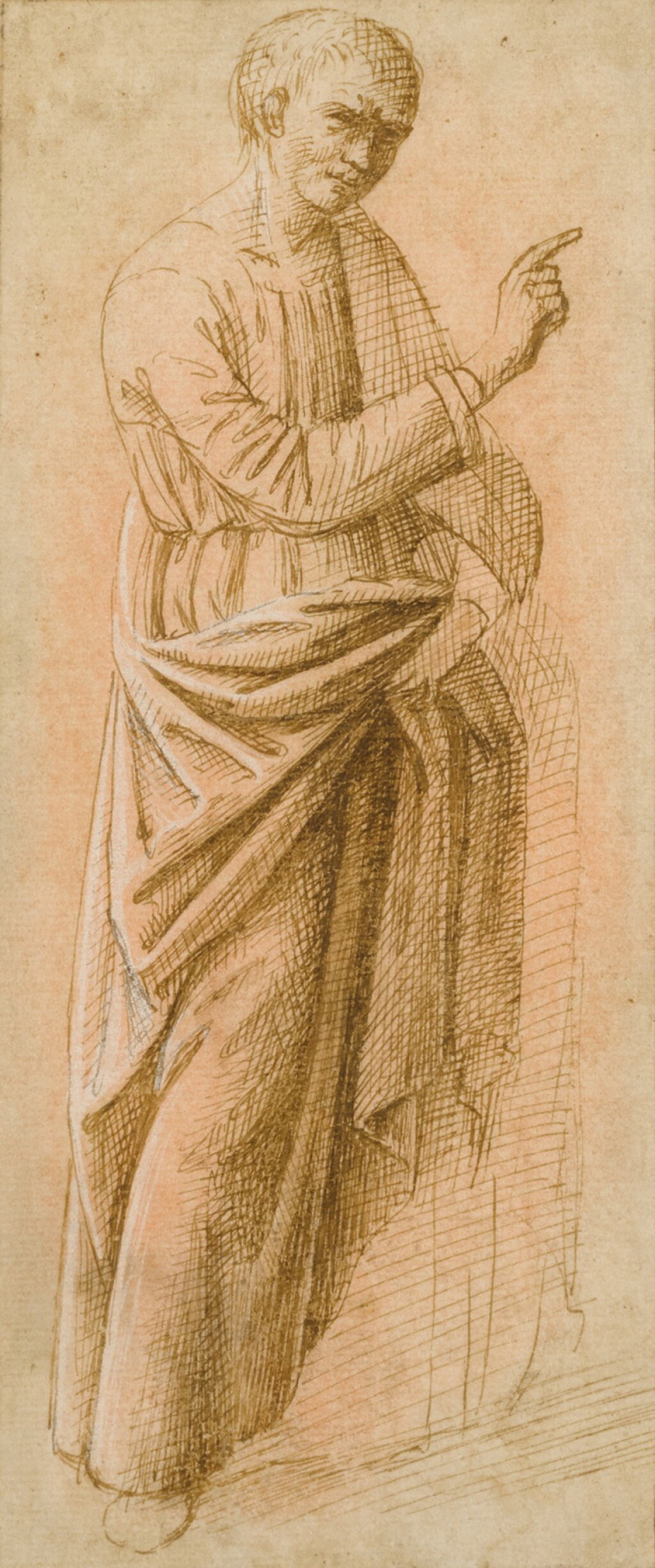 View full screen - View 1 of Lot 149. A standing figure, possibly an Apostle or Saint giving a blessing.