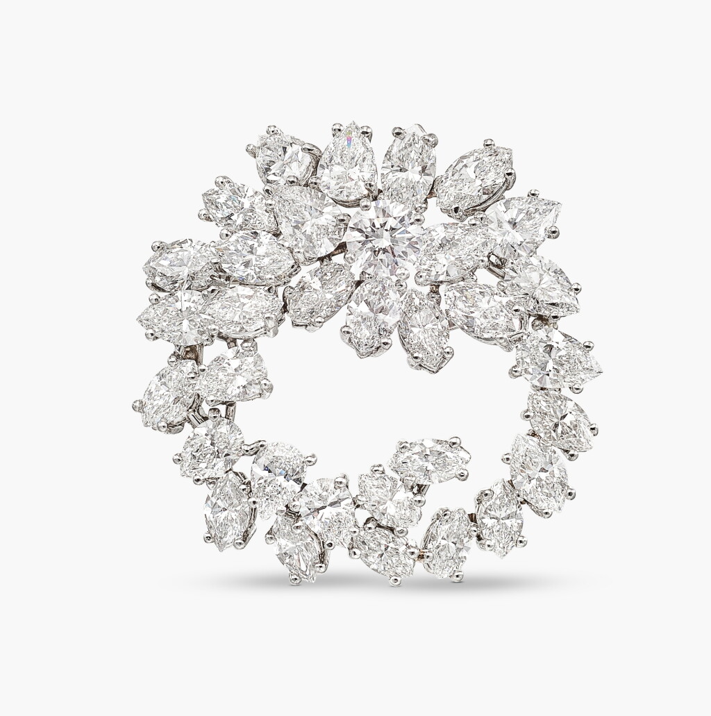 View full screen - View 1 of Lot 1219. Diamond Brooch | 蒂芙尼 | 鑽石 胸針.