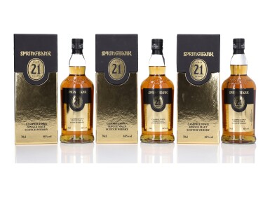 View full screen - View 1 of Lot 247. Springbank 21 Year Old 46.0 abv NV (3 Bottles 70cl).