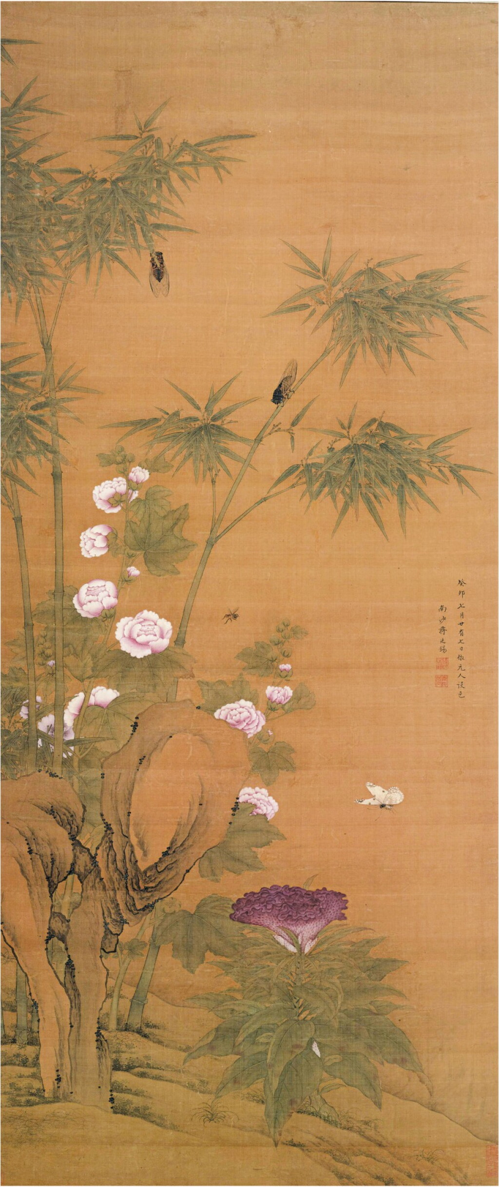 View full screen - View 1 of Lot 3036. Jiang Tingxi 1669 - 1732 蔣廷錫 1669-1732 | Birds and Flowers after Yuan Masters 仿元人花鳥.