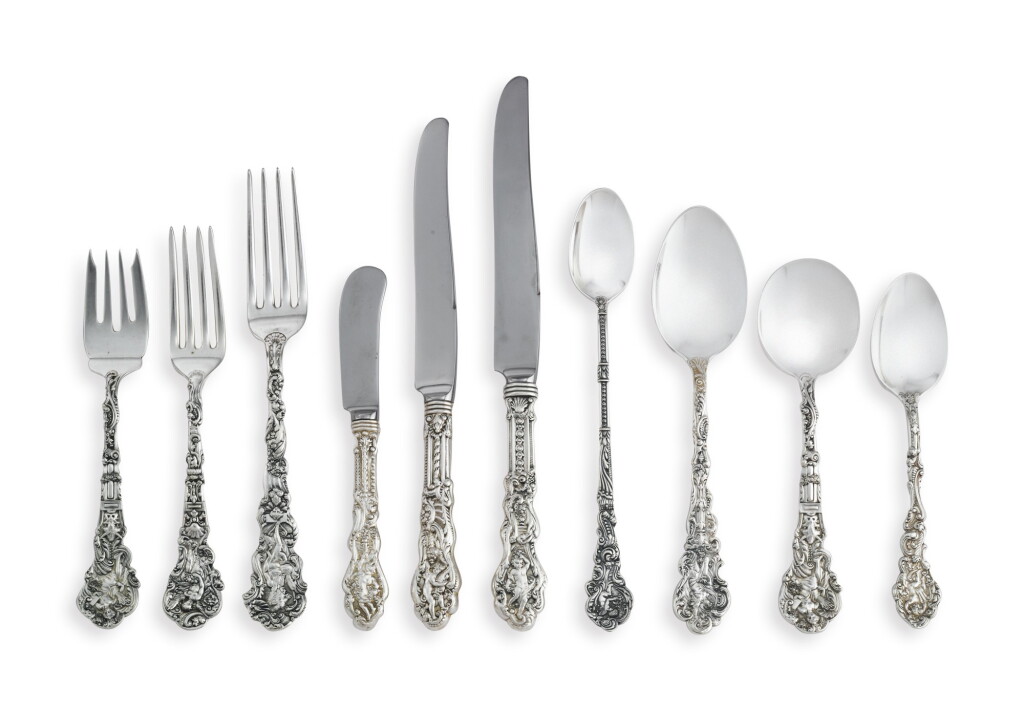 View full screen - View 1 of Lot 232. An American Silver Versailles Pattern Flatware Service, Gorham Mfg. Co., Providence, RI, Circa 1900.