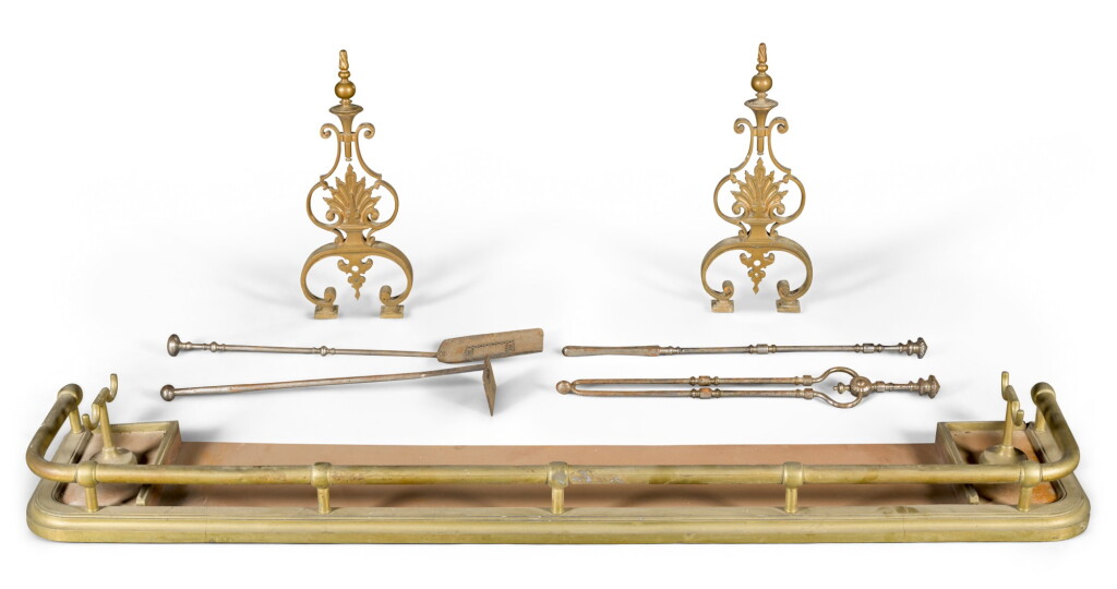 View full screen - View 1 of Lot 126. A Victorian assembled suite of fireplace furniture, second half 19th century.