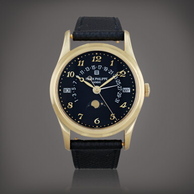 View full screen - View 1 of Lot 350. Reference 5050J-024 Montre bracelet à quantième perpétuel en or jaune avec date rétrograde et phases de lune | Yellow gold perpetual calendar wristwatch with retrograde date and moon phases Vers 2014 | Circa 2014.