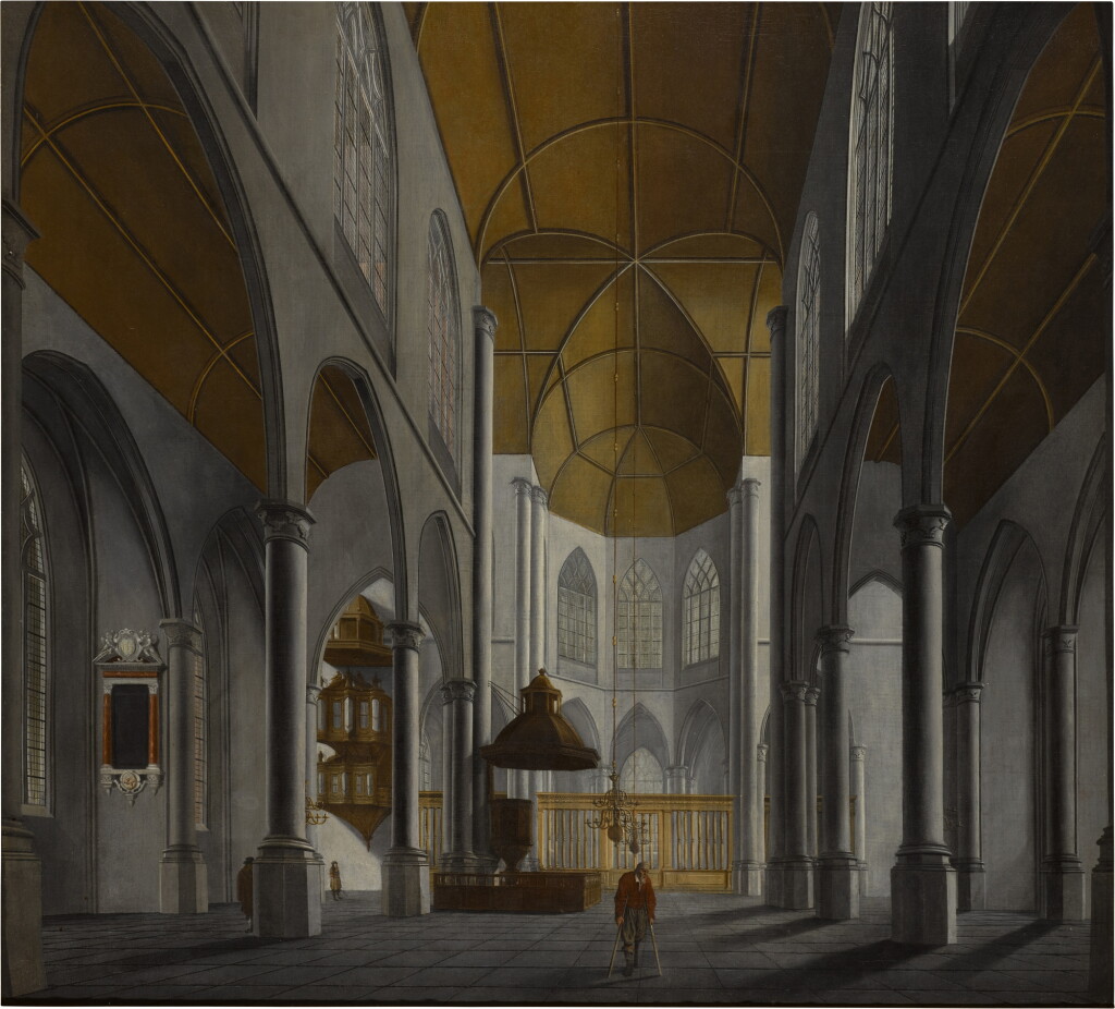 View full screen - View 1 of Lot 447. A church interior.