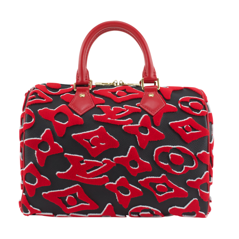 louis vuitton black red backpack Authentic Classic Monogram with Leather Montsouris Paris Station Shop and a top zip closure Louis Vuitton Monogram Montsouris BB