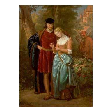 View full screen - View 1 of Lot 480. EUGEN VON BLAAS | FAUST AND MARGUERITE IN THE GARDEN .