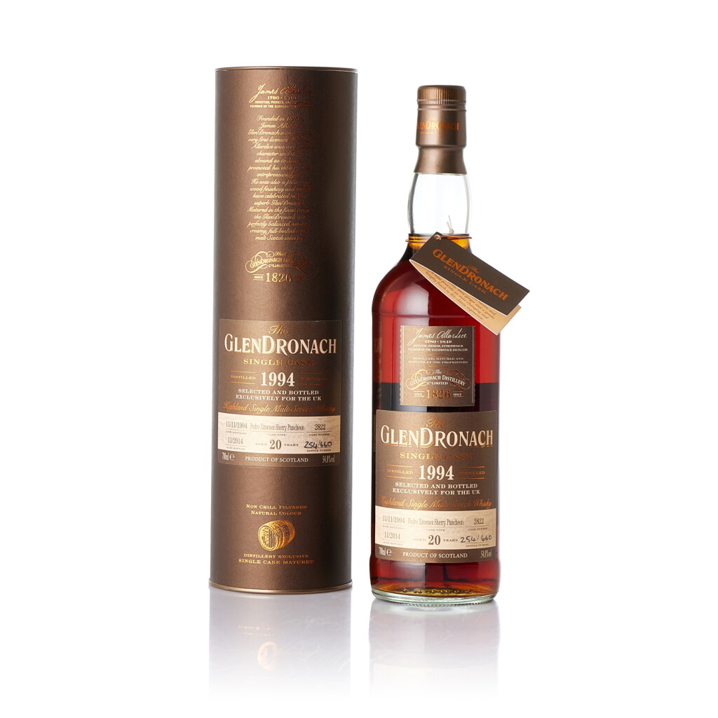 View full screen - View 1 of Lot 6611. GlenDronach 20 Year Old 1994 #2822 54.8 abv 1994 (1 BT70).