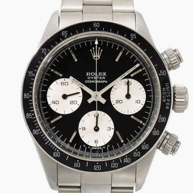 View full screen - View 1 of Lot 86. Daytona 'Fuerza Aérea del Perú', Reference 6263 | A stainless steel chronograph wristwatch with bracelet made for the Peruvian Air Force | Circa 1975 .