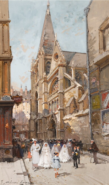 View full screen - View 1 of Lot 45. EUGÈNE GALIEN-LALOUE | Communiantes a Paris.