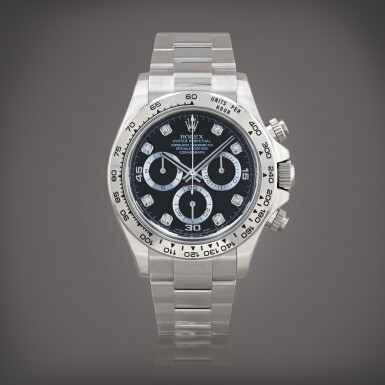 Voir en plein écran - Voir 1 du lot 614. Daytona, reference 116509 Montre bracelet chronographe en or blanc | White gold chronograph wristwatch with bracelet Vers 2007 | Circa 2007.