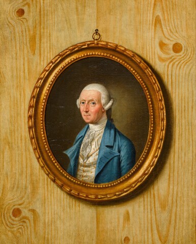 View full screen - View 1 of Lot 369. A trompe l'œil portrait of a member of the Stacpoole family.