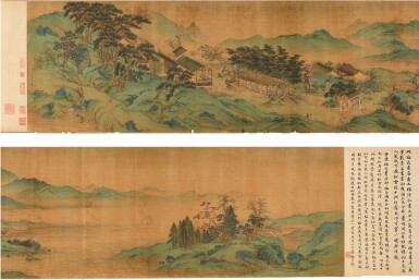 View full screen - View 1 of Lot 3023. 仇英(款) 梅花書屋｜ Attributed to Qiu Ying, Plum Blossom Studio.