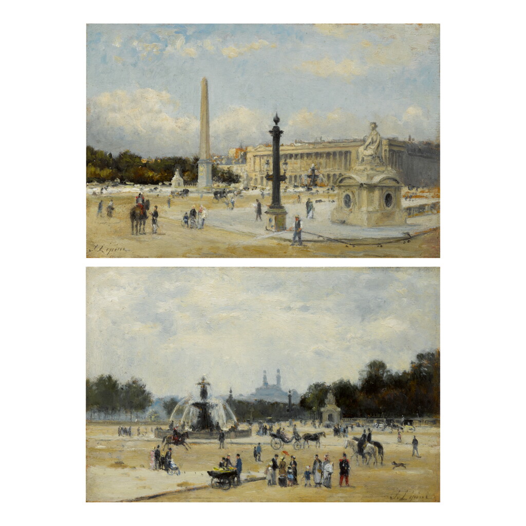 View full screen - View 1 of Lot 38. STANISLAS LÉPINE | LA PLACE DE LA CONCORDE: A PAIR.
