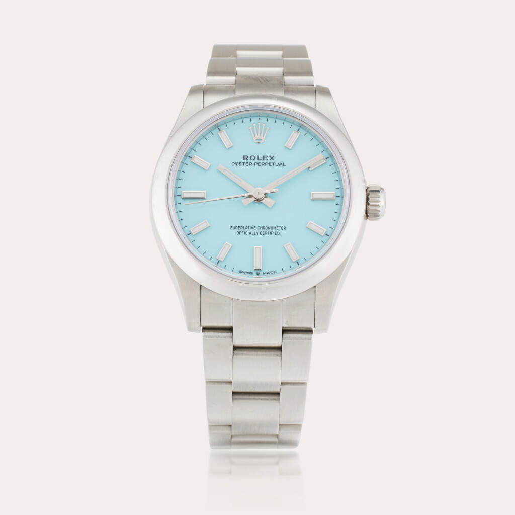 View full screen - View 1 of Lot 300. Reference 277200 Oyster Perpetual 31 | A stainless steel automatic wristwatch with bracelet, Circa 2024.