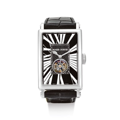 View full screen - View 1 of Lot 2019. ROGER DUBUIS | MUCH MORE, REFERENCE M34 09 9 O9:RD.71 A LIMITED EDITION STAINLESS STEEL TOURBILLON WRISTWATCH, CIRCA 2007 | 羅杰杜彼 | "Much More 型號M34 09 9 O9:RD.71 限量版精鋼陀飛輪腕錶,機芯編號976,錶殼編號12/88,約2007年製".
