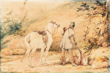 View full screen - View 1 of Lot 1159. The hunter and his prey | Le chasseur et sa proie.