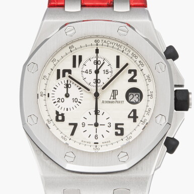 View full screen - View 1 of Lot 269. Royal Oak Offshore 'Safari', Reference 26170ST.OO.D091CR.01 | A stainless steel chronograph wristwatch with date | Circa 2013.
