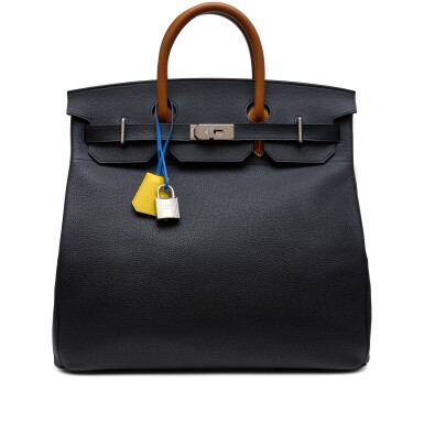 View full screen - View 1 of Lot 1348. Limited Edition Black, Gold, Bleu Royal and Jaune Citron Togo HAC Haut à Courroies Palladium Hardware, 2022.