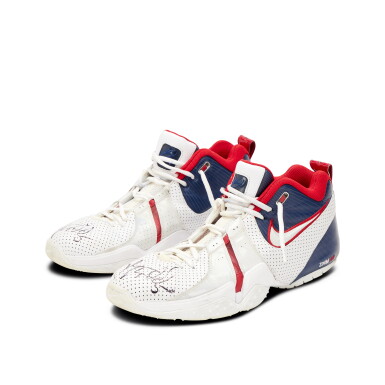 View full screen - View 1 of Lot 103. Jason Kidd New Jersey Nets 2006-2007 Game Worn and Dual Signed Sneakers .