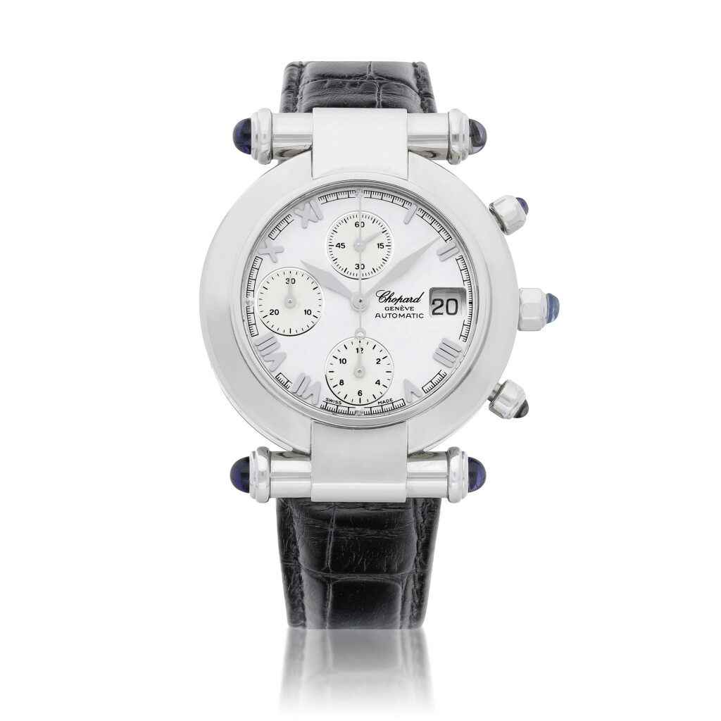 View full screen - View 1 of Lot 8106. Imperiale Chronograph, Reference 37/8209-33 | A stainless steel chronograph wristwatch with date, Circa 2000 | 蕭邦 | Imperiale Chronograph 型號 37/8209-33 | 精鋼計時腕錶,備日期顯示,約2000年製.