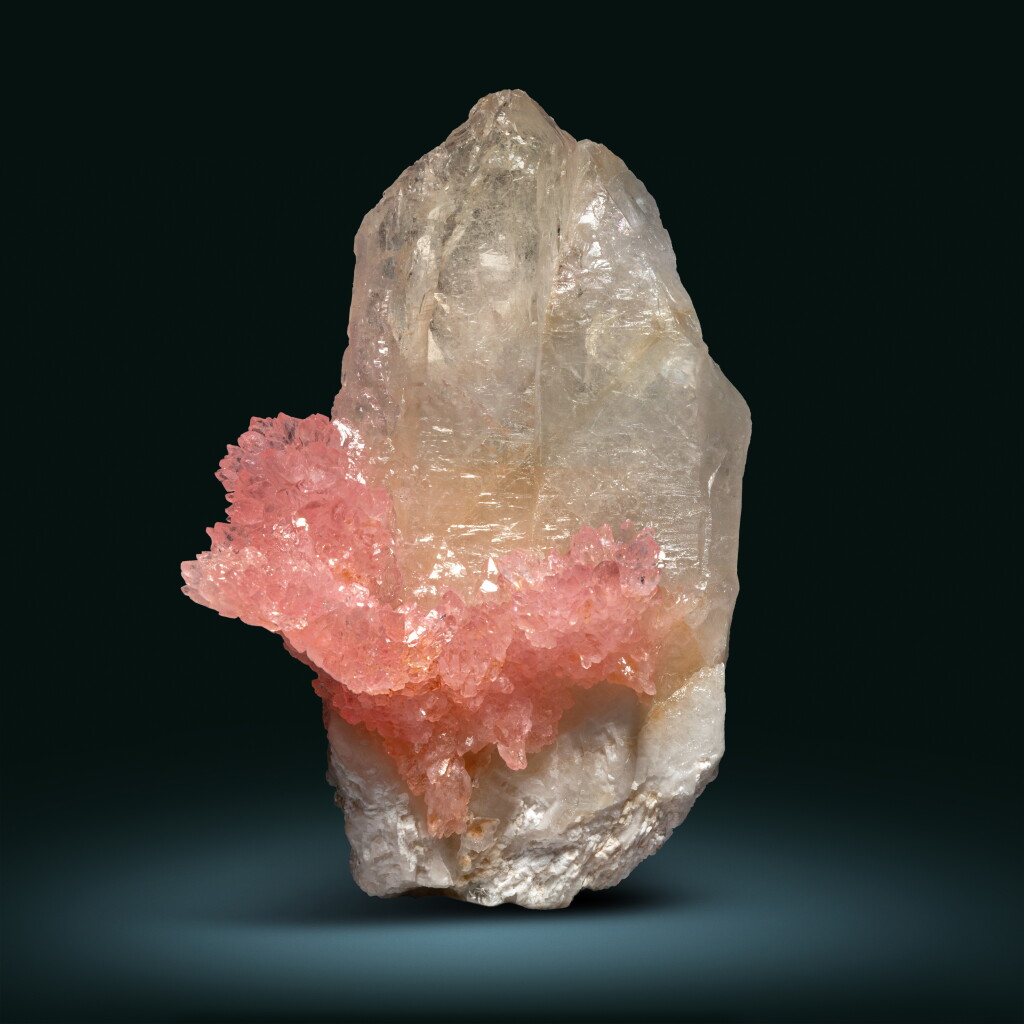 View full screen - View 1 of Lot 47. Rose Quartz on Quartz.