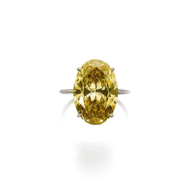 View full screen - View 1 of Lot 359. Fancy deep brownish yellow diamond ring.