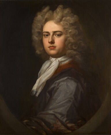 View full screen - View 1 of Lot 136. Portrait of the Hon. Thomas Coke (1674-1727) of Melbourne Hall, bust-length.