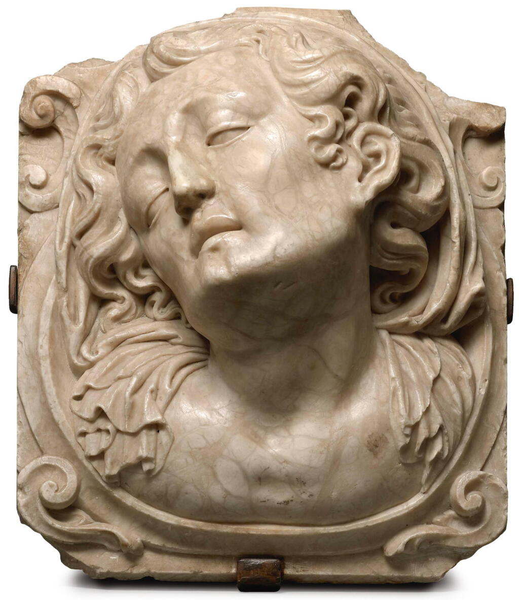 View full screen - View 1 of Lot 36. ATTRIBUTED TO JOAN GRAU (1608-1685), SPANISH, CATALONIA, CIRCA 1659-1671 | RELIEF WITH A MOURNING WOMAN.