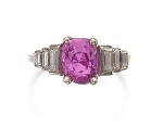PINK SAPPHIRE AND DIAMOND RING