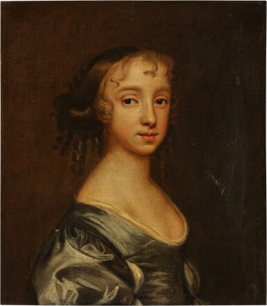 View full screen - View 1 of Lot 231. Portrait of a Girl in a Blue Satin Dress.