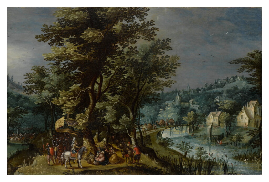 View full screen - View 1 of Lot 318. A wooded landscape with the meeting of David and Abigail.