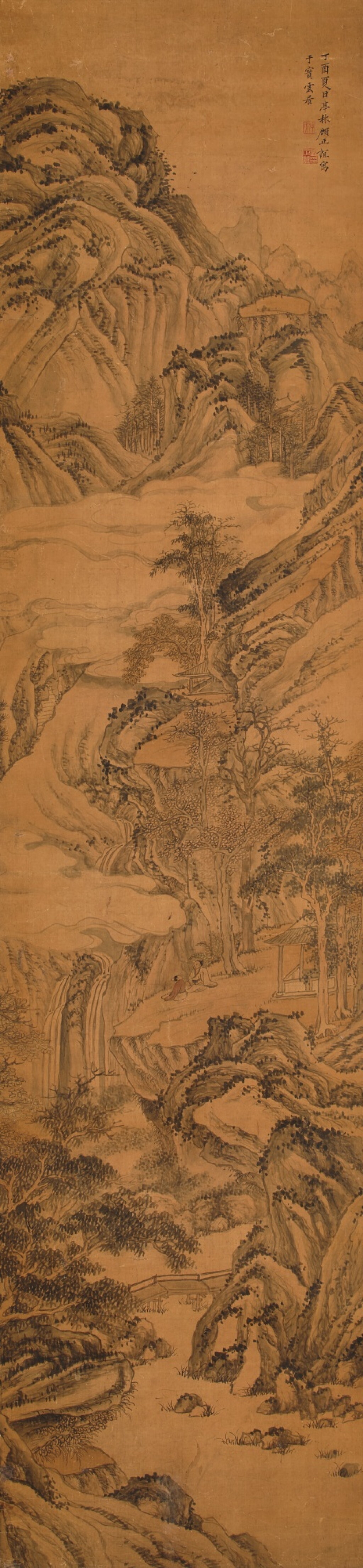 View full screen - View 1 of Lot 3009. 顧正誼 溪山清遠圖|Gu Zhengyi, Landscape.