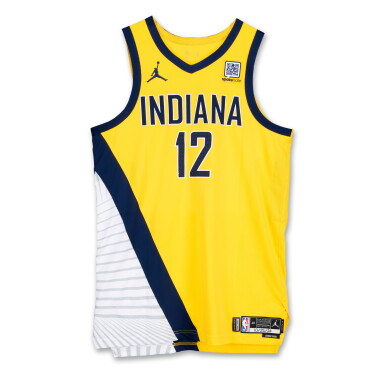 View full screen - View 1 of Lot 106. Johnny Furphy ‘Rookie Debut’ Indiana Pacers 2024-2025 Game Worn Statement Edition Jersey.