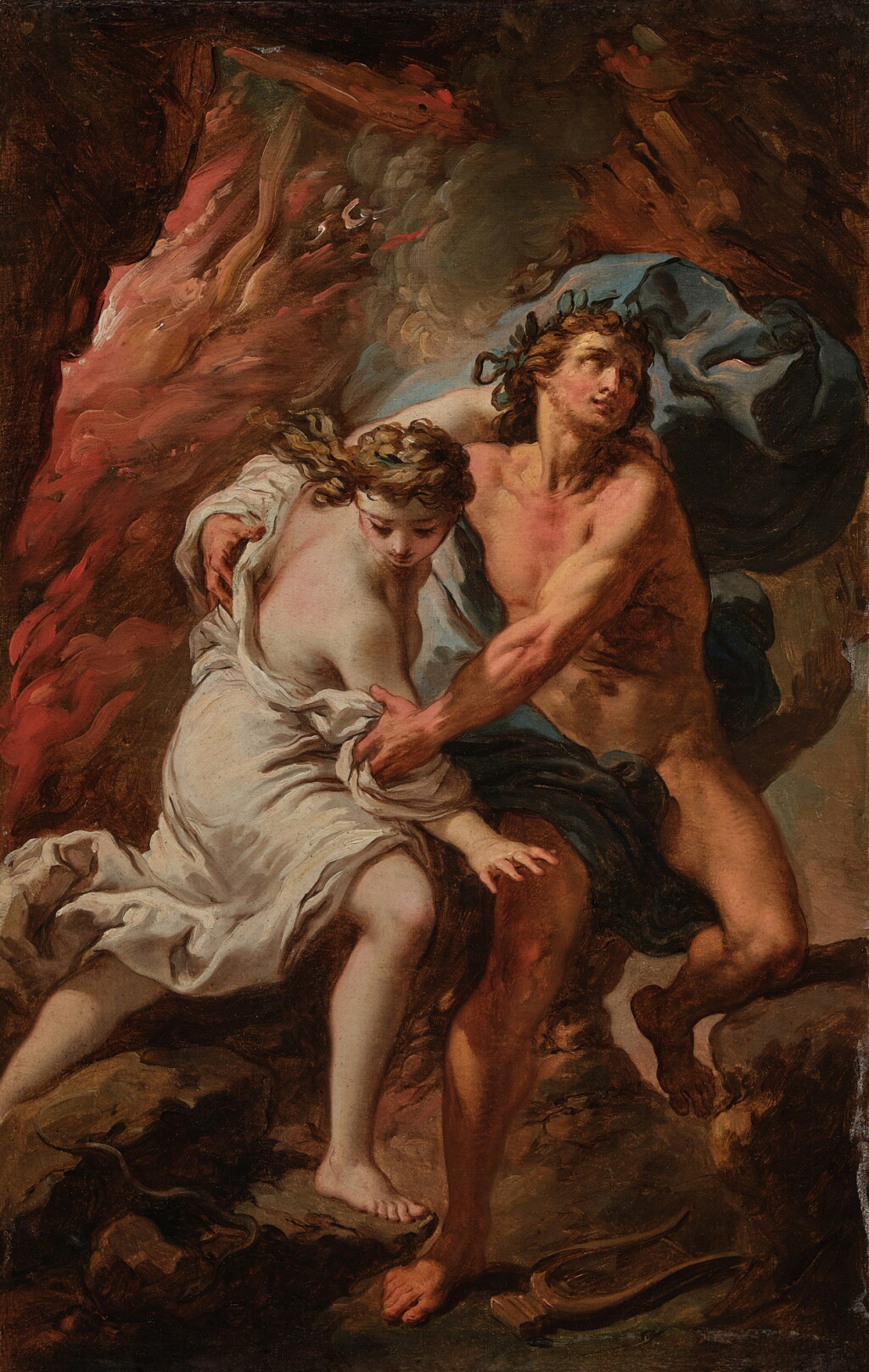 View full screen - View 1 of Lot 10. Orpheus and Eurydice fleeing Hades.