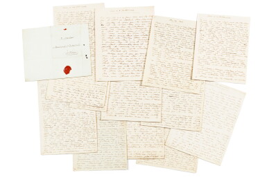 View full screen - View 1 of Lot 2. 75 lettres autographes au comte de Vaudreuil entre 1792 et 1804..