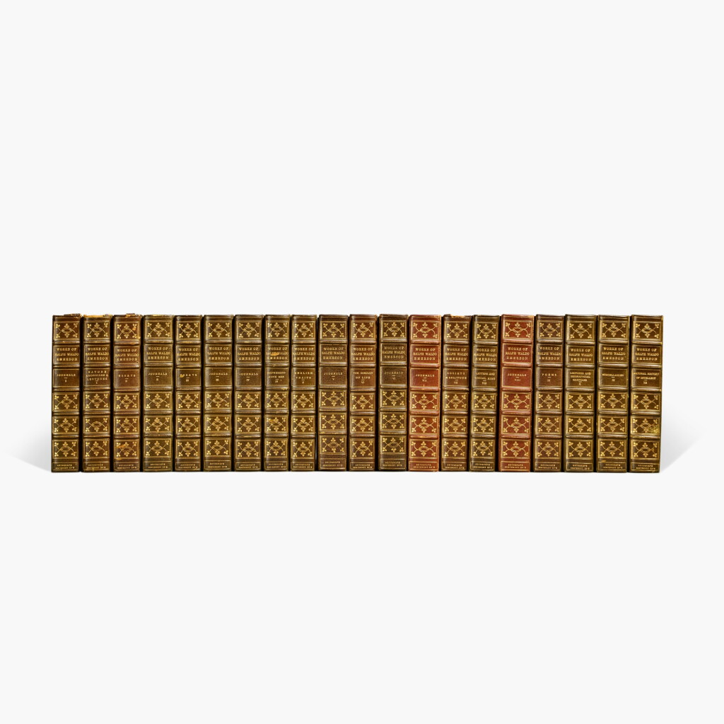 View full screen - View 1 of Lot 3. Ralph Waldo Emerson | The Complete Works of Ralph Waldo Emerson, the autograph centenary edition.