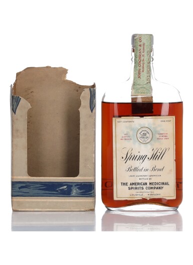 View full screen - View 1 of Lot 400. Springhill Bottled In Bond 100 Proof 1912 (1 Bottle Pint).