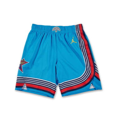 View full screen - View 1 of Lot 137. Damian Lillard Game Worn ‘NBA All-Star’ Shorts | Worn in Mr. Beast Challenge.