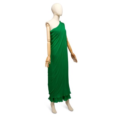 green toga dress Women's S-M Greek Goddess Toga Dress in Deep Hunter Green