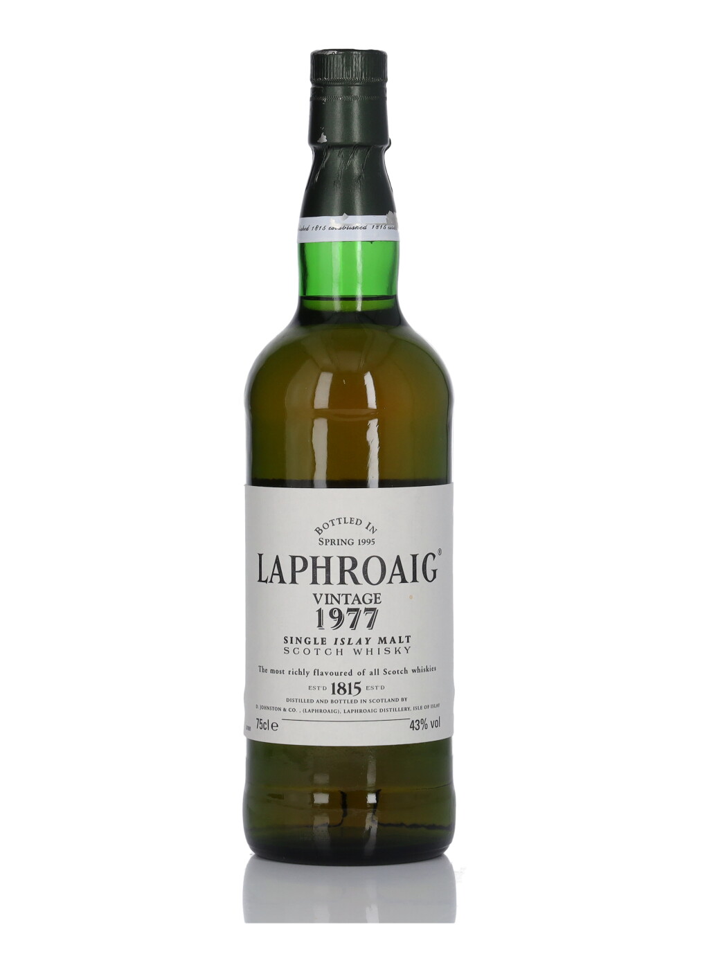 View full screen - View 1 of Lot 51. Laphroaig Vintage 43.0 abv 1977 (1 BT 75cl).