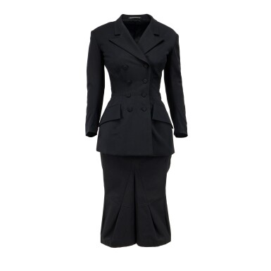 View full screen - View 1 of Lot 3. Carolyn Bessette-Kennedy's Yohji Yamamoto Black Wool Double-breasted Jacket, 1997.