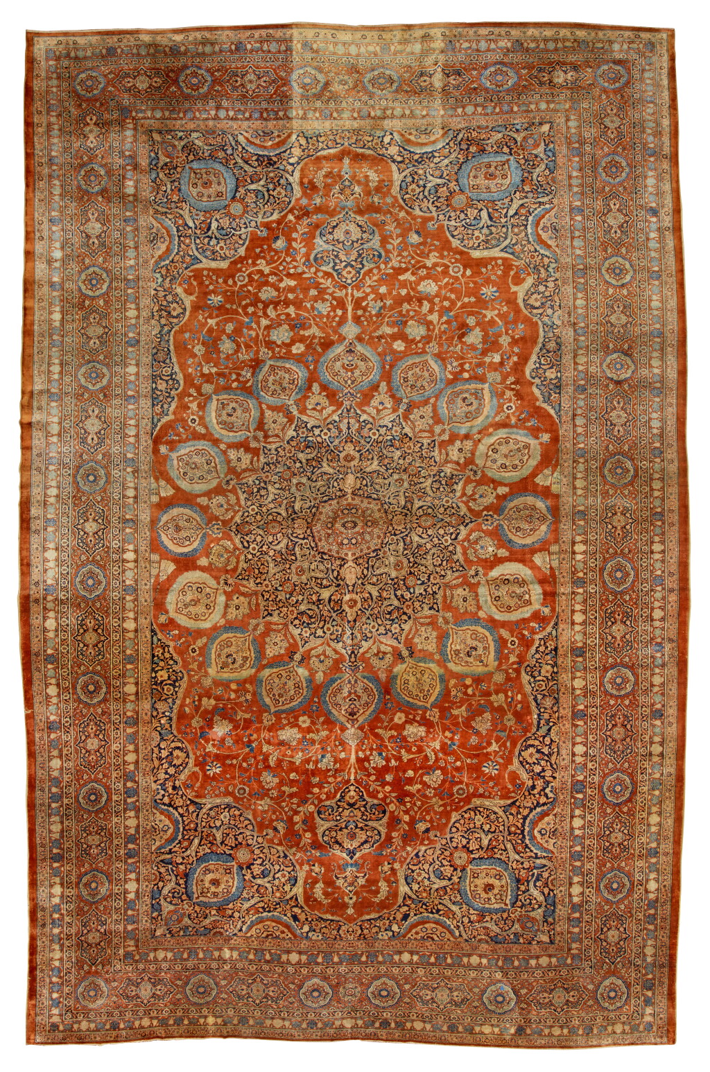 View full screen - View 1 of Lot 165. A Silk Tabriz Carpet.
