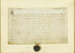 Littera cum filo canapis, 13th C--Pope Alexander IV | Littera cum filo canapis with seal, 16 November 1260