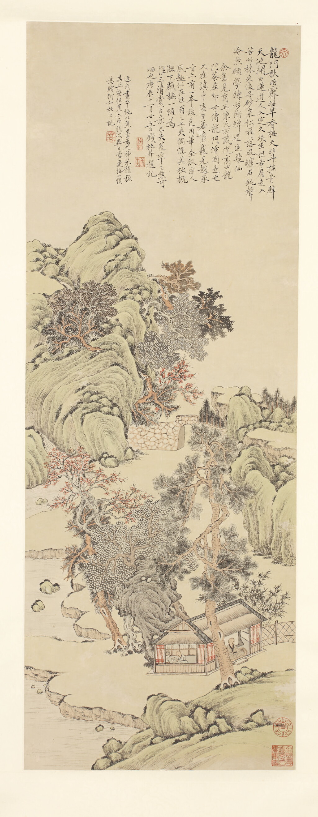 View full screen - View 1 of Lot 2526. QIAN DU 1763-1844 錢杜 | LANDSCAPE AFTER NI ZAN 倣倪瓚《龍門高士圖》.